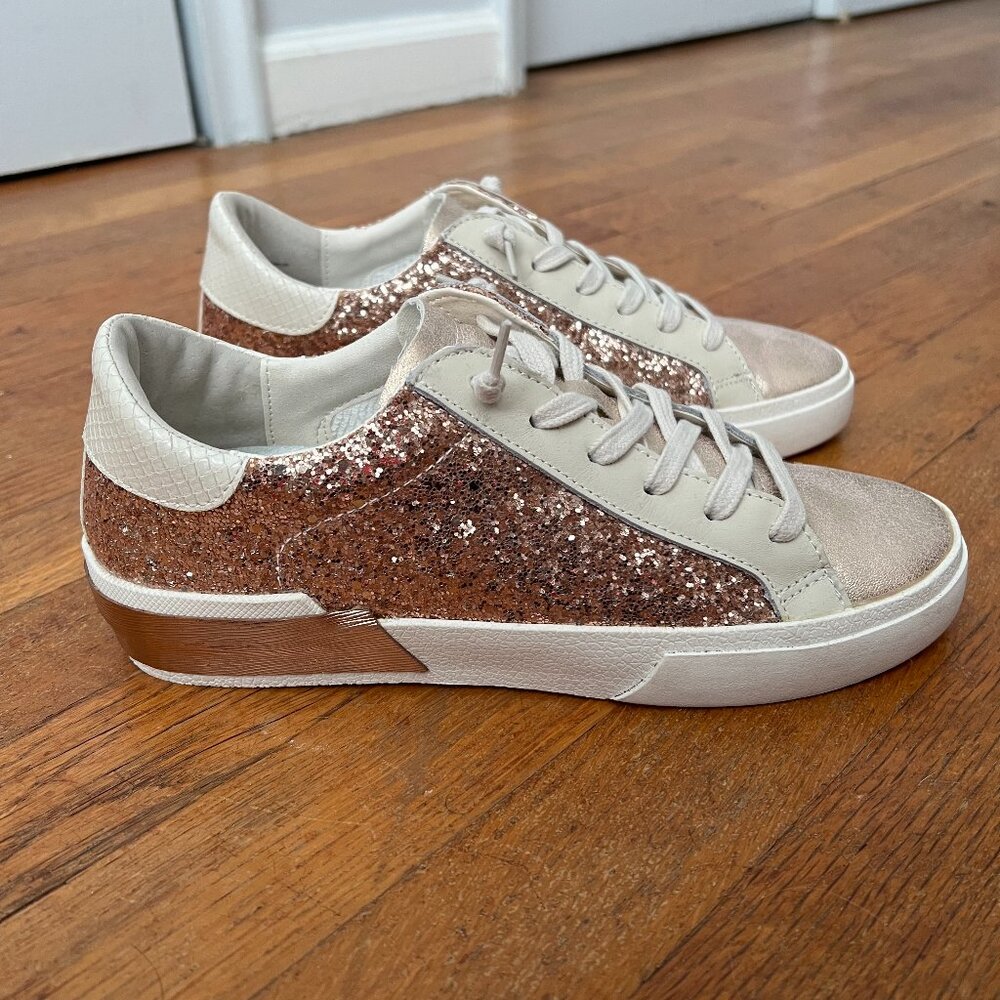 Dolce Vita (NWOT) Zina Rose Gold Glitter Sneaker 7.5
